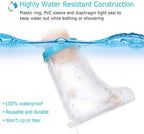 Kids Cast Cover Protector Foot for Shower Bath, Waterproof Cast Keep Cast Bandage Dry, Reusable Watertight Cast Bag for Broken Surgery Foot Wound Burns Ankle Toe(Child Leg 12")