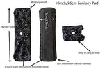 MUMBABY 16 Pieces 10 inch Regular Charcoal Bamboo Mama Cloth/Menstrual Pads/Reusable Sanitary Pads