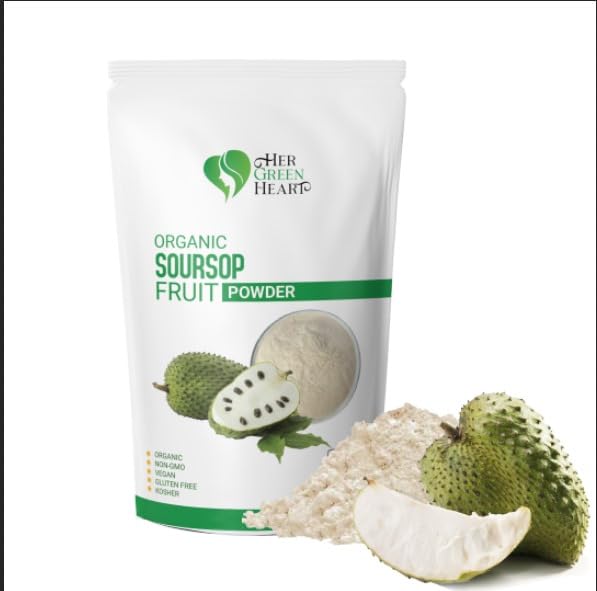 Soursop Fruit Powder – 100% Pure, Dried Soursop (Graviola) Fruit Powder for Smoothies, Teas & Culinary Use