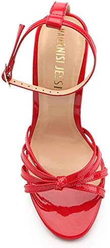MAIERNISI JESSI Unisex Men's Women's Strappy Stiletto Sandals, Ankle Strap, 5.1 Inch High Heel