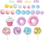 Candy Cake Topper Candyland Cake Topper with Lollipop Donut Ice Cream for Sweet Theme Cake