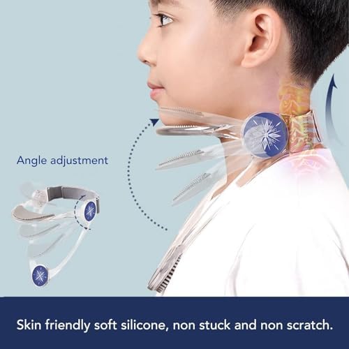 Adjustable Neck Stretcher for Kids, Ergonomic Design, Lightweight and Portable Corrects Sitting Posture, Relieves Neck Fatigue, and Improves Concentration, Cervical Collar
