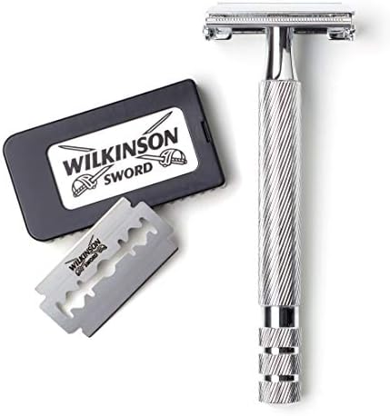 Wilkinson Sword Double Edge Razor for Men With 5 Double Edge Razor Blades Refills