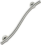 HOMECRAFT Grab Rails with Polished Stainless Steel, Safety Support Grab Bar for Bathroom and Around The Home, Mobility Aid for Elderly, Disabled, and Handicapped, Curved, 450 mm