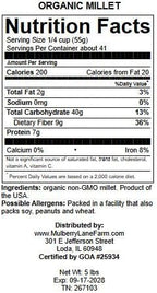 Millet Hulled 5 Pounds USDA Certified Organic Non-GMO Bulk, Product of USA, Mulberry Lane Farms