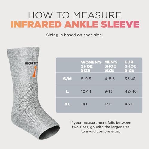 Incrediwear Ankle Sleeve – Ankle Brace for Joint Pain Relief, Sprained Ankle Support, Arthritis, Inflammation Relief, and Circulation, Ankle Support for Women and Men (Black, Large)