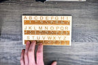 Creative Escape Rooms Made in USA - Wood Braille Alphabet Board with Raised Dots - Great Montessori Educational Tool for All Ages - for Visually Impaired and Sighted