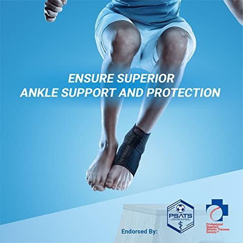 LP SUPPORT 728CA Extreme Ankle Support - CoolPrene Breathable Compression Sleeve to Support and Protect Ankle (Black - S)