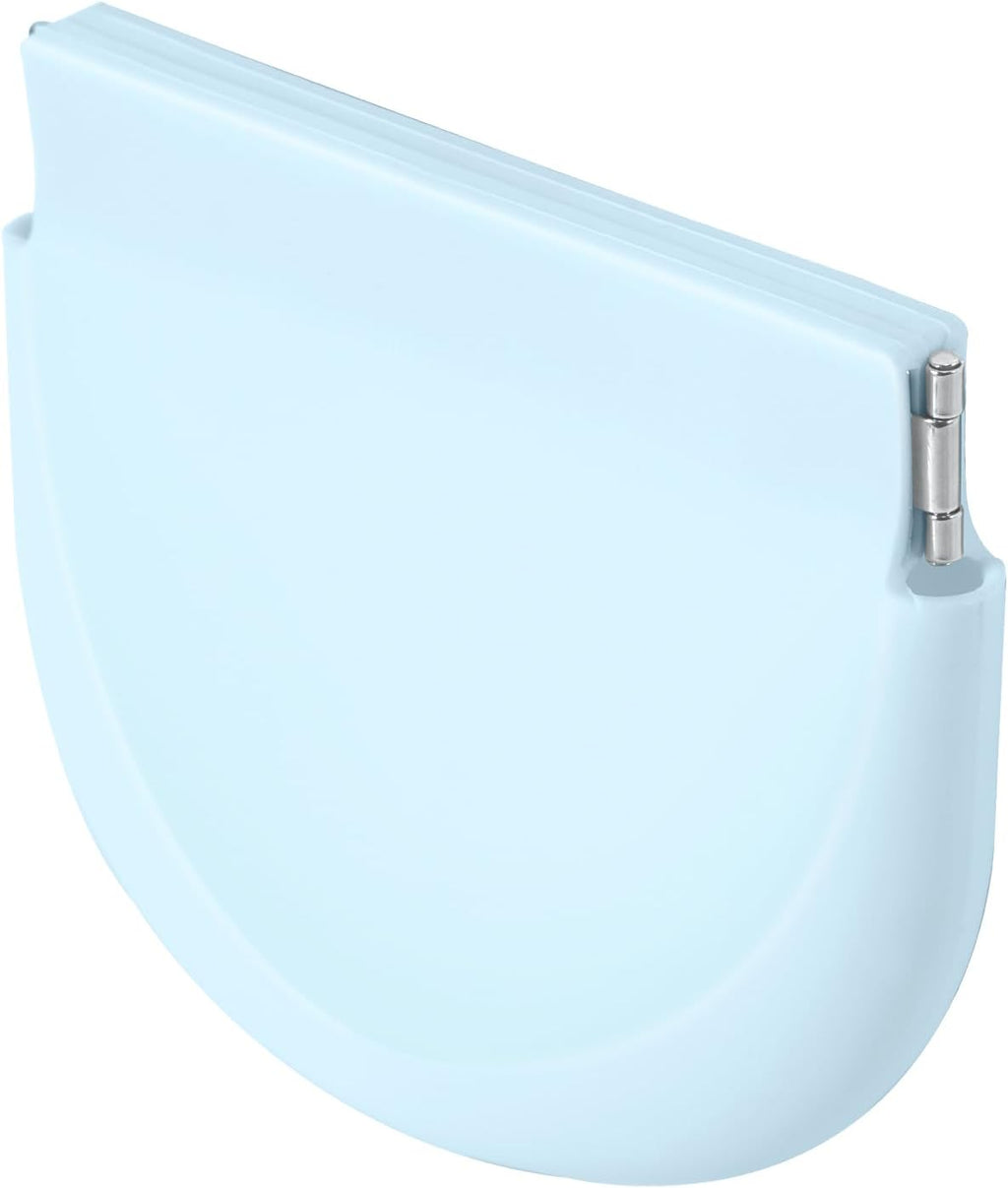 Annhua Silicone Retainer Case Mouthguard Case, Cute Partial Denture Case Night Guard Case with Vent Holes, Slim Retainer Holder Case Aligner Case - Light Blue
