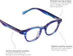 eyebobs Bitty Witty Premium Blue Light Reading Glasses for Women and Men | Round Blue Light Blocking Computer Glasses