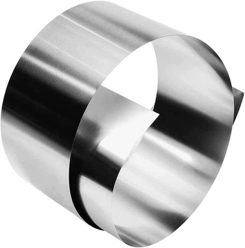 304 Stainless Steel Foil Roll, 0.1mm x 100mm x 1M, Metal Strip Sheet for Industry Machinery Electronic Equipment Hardware, Silver