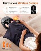 KNQZE Shiatsu Foot Massager with Heat, Compression, Deep Kneading Foot Massage for Plantar Fasciitis Relief, Remote Control, Multi Massage Modes, Auto Shut-Off Timer, FSA Eligible, Charcoal Gray