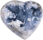 Large Raw Blue Celestite Crystal Geode Heart Shape Natural Healing Crystal Cluster Irregular Celestine Stone Home Decor 4-6 Lbs