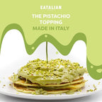 EATALIAN by AMZ BETTER Pistachio Flavoured Topping, Sweet Protein Cream in 17.63 oz/ 500g Squeezer, Made in Italy, Pistachio Sauce Ideal for Decorating Ice Cream, Desserts and Dubai Chocolate