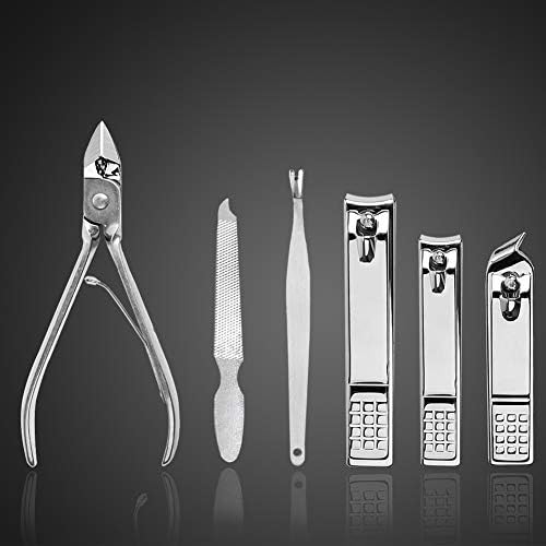 Nail Clippers Set Fingernail and Ingrown Toenail Clipper Cutters for Men and Women, Professional Manicure Pedicure Grooming Kit, 18 Pieces Stainless Steel Nail Care Tools with Leather Travel Case