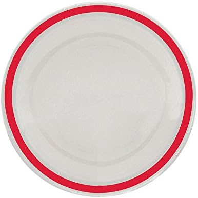 NRS Healthcare Red Small Rimmed Plate