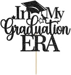 In My Graduation Era Cake Topper, Congrats Grad Class of 2026 Cake Topper, You Did It, We are So Proud of You, Funny Graduation Party Decorations, Black Glitter