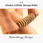 Tuuli Wooden Massage Roller for Waist and Thigh, Multi-Functional Body Roller for Cellulite Reduction and Muscle Tension, Natural Massager for Women and Men (Curved)