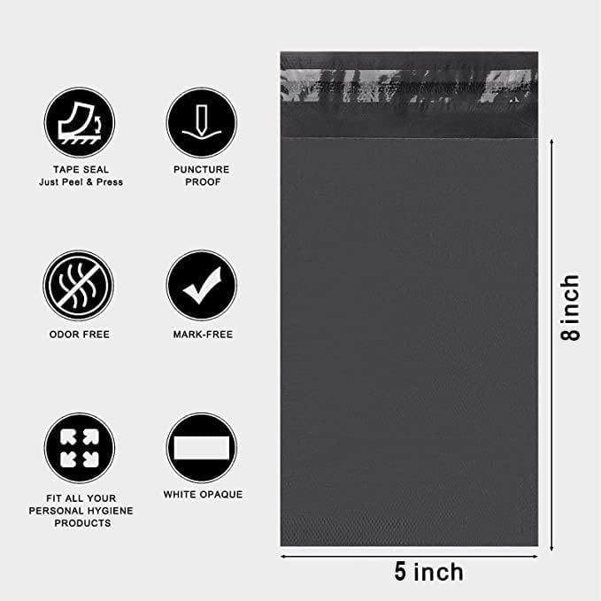 Sanitary Napkin Disposal Bags, Feminine Personal Disposal Bags, 500pcs Grey Opaque Bags, Sanitary Napkin Storage Bags for Sanitary Disposal, Tampons, Pads, and Liners