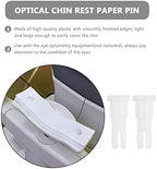 1pair Optical Chin Rest Paper Pins Sanitary Safety Pins for Optometry Supplies Durable Plastic Fits All Ages Essential for Optical Shops and Hospitals