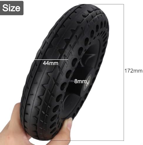 7Inch 7x1 3/4 Scooter Replacement Wheels Parts, Wheelchair Front Wheels Casters, Heavy Duty Solid Tires, Fits Most Standard Scooter