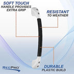 RecPro RV Soft Touch Assist Handle | 18.5" L | Grab Handle | Hand Rail (White/Black)