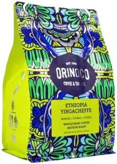 Orinoco Ethiopian Yirgacheffe 2.5lb bag, Medium Roast, Whole Bean Coffee, 100% Arabica beans