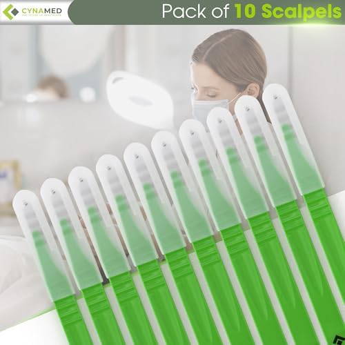 Dermaplaning Blades with Plastic Handle No.14 – Stainless Steel Exfoliating Butter Blades for Smooth Skin – Single-Use, Sterile & Professional-Grade for Facial Hair Removal & Skincare