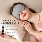 THXSILK Sleep Mask 100% 19 Momme Pure Mulberry Silk Super Smooth Cooling Sleep Eye Mask Blackout for Women/Man/Kids Eye Cover with Wide Head Strap Good Night Sleep Comfortable Travel and Nap, Grey