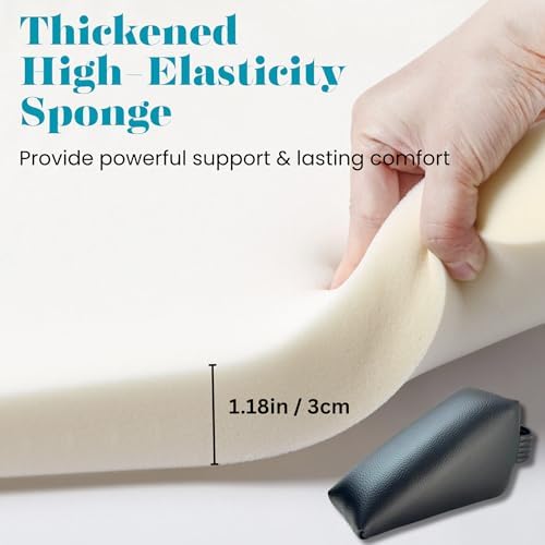 Oiktylr SOT Blocks Chiropractic, Soft & Comfortable Pelvic Blocks Wedges - Enhanced Elastic Support Sponge - Dejarnette Style Pelvic Sacral Blocks, Chiropractor Wedges Blocks for HIPS (Matte Black)
