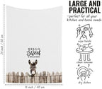 InnoBeta Funny Donkey Gifts, Hand Kitchen Towel 2 Pack, 16 x 24 in Microfiber Dish Tea Towel, Hello Sweet Cheek