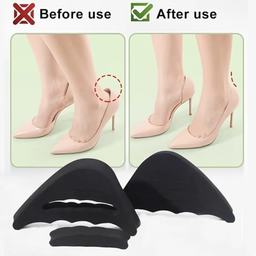2 Piece High Heel Half Forefoot Insert Set - Cushion Protector & Toe Filler, Pain Relief Pads for Women's Dress Shoes