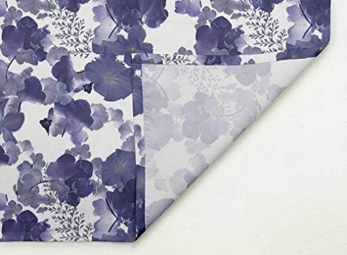 S4Sassy Blue Leaves & Morning Glory Floral Cotton Napkin Printed Everyday Basic Washable Table Linen 20 x 20(Pack of 6)