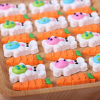 Edible Easter Cake Decorations for Cake Decorating, Carrot Cake Decorations, Bunny Cupcake Toppers for Easter Theme Cake, Macarons, Cookies, Waffles, Cakecircles