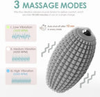 Vibrating Massage Ball for Muscle Recovery, Silicone Myofascial Massage Ball, Plantar Fasciitis Relief,Hip & Psoas Release, Deep Tissue & Trigger Point Roller for Neck, Back, Foot (Gray)