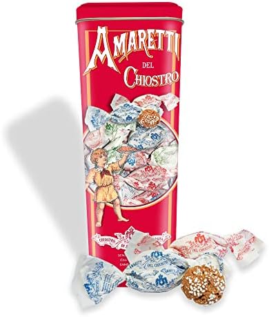 Chiostro di Saronno Amaretti Del Chiostro, Amaretti Di Saronno Crunchy Italian Cookies Tall Tin, 6.17 oz