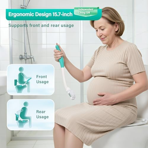Fanwer Toilet Aids for Wiping,Long Reach Comfort Bottom Buddy Extends Your Reach Over 15",Butt Wiper for Disabled,Elderly