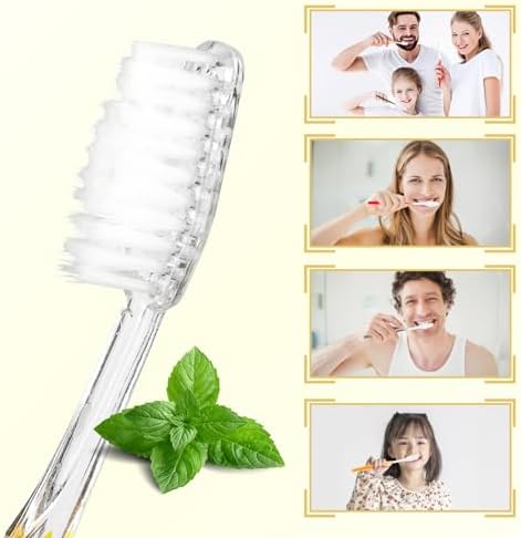 20pcs Prepasted Disposable Toothbrushes Bulk Individually Wrapped Pre Pasted Soft Bristle Tooth Brush Set Travel Toothbrushes for Homeless Gift Hotel Camping Travel