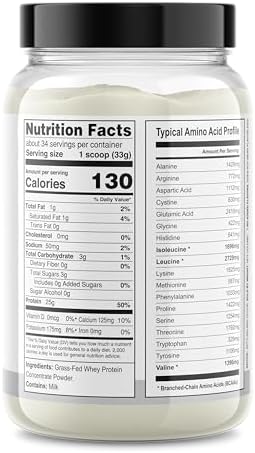 It's Just! - 100% Whey Protein Concentrate, Grass-Fed Pasture Raised, Made in Australia, RBST/rBGH Hormone Free, Premium WPC-80, No Added Flavors (Grass-Fed Unflavored, 2.5 Pound)