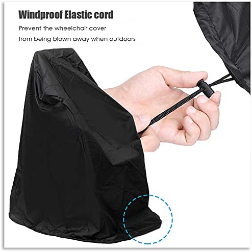 Electric Wheelchair Cover Waterproof for Travel Heavy Duty Mobility Scooter Cover Outdoor Protector from Rain UV Dust Dirt