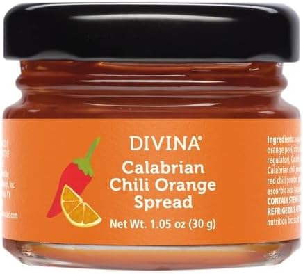 DIVINA Mini Calabrian Orange Chili Pepper Spread, 1.05 oz each (6-Pack)