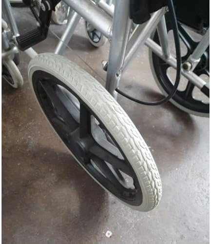 22 Inch Manual Wheelchair Rear Wheel Accessories Ordinary Black and Gray Tires Suitable for A Variety of Wheelchairs(Black)