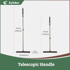 Eyliden Floor Squeegee for Water Removal, 17" EVA Dual-Layer Blade Dries Floors in One Pass, Long Handle, Scratch-Free Water Sweeper for Kitchen, Bathroom, Tile & Hardwood Floors