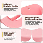 Adult Folding Toilet Seat Pad Plastic Washable Seat Cover with Foldable Design Portable Toilet Cushion for Home, Travel, and Office Use (Pink)