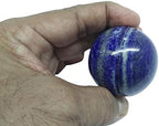 WholesaleGemShop Natural Lapis Lazuli 40-45 mm Ball Sphere Gemstone A+ Hand Carved Crystal Altar Healing Devotional Focus Spiritual Chakra Cleansing Metaphysical Gift Men Women