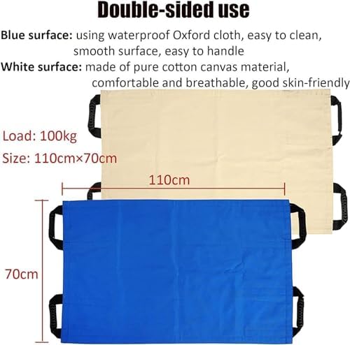 CEEBUS Multipurpose Positioning Bed Pad, Patient Transfer Sheet with Handles, Reusable Incontinence Pads, for Hospital and Home, Elderly Lifting, Turning, Sitting Up, Washable