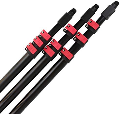 3.6-11M Solar Panel Cleaning Brush and Pole, Window Cleaning Kit with Extension Pole, for Window Cleaning, Photovoltaic Panel Cleaning, Trucks, Solar Panels Water Brush,36FT/11M