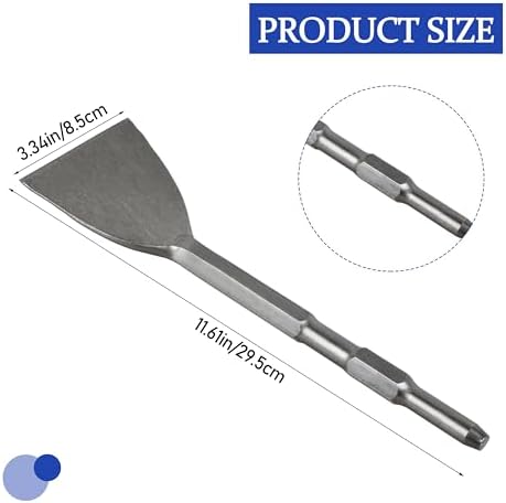 3-Inch Plus Tile Removal Chisel, 1 Pcs Wide Cranked Angled Bent Chisel - Heavy Duty Demolition Tool for Tile, Flooring & Masonry Removal 1 Pcs