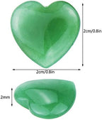 Marrywindix 15 Packs 0.8 Inch Healing Crystal Natural Green Aventurine Heart Love Carved Palm Worry Stone Chakra Reiki Balancing