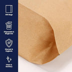 Hospeco KL Waxed Kraft Receptacle Liner Bags, 500 Count - Moisture-Resistant Feminine Hygiene Waste Bags, Fits Sanitary Disposal Units, 7.5 x 10.5 x 3 in